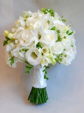 wiązanka ślubna frezje róża biały 2014