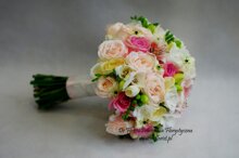 bukiet na ślub rozamelia róża różowa